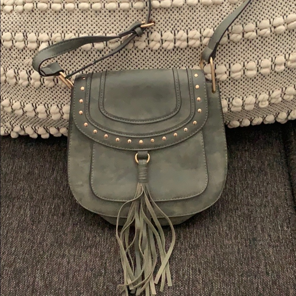 Olive green Franco Sarto leather crossbody purse